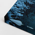 cuadro canvas montañas y nieve lago nevado montañas azules horizontal