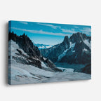 cuadro canvas montañas y nieve montañas teal nevadas glaciar horizontal
