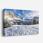 cuadro canvas montañas y nieve montaña nevada lago frío horizontal