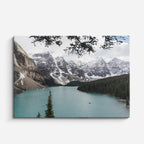 cuadro canvas montañas y nieve lago moraine montañas nevadas horizontal