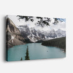 cuadro canvas montañas y nieve lago moraine montañas nevadas horizontal