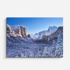 cuadro canvas montañas y nieve valle nevado yosemite invierno horizontal