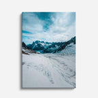 cuadro canvas montañas y nieve montañas nevadas carretera blanca vertical