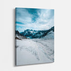 cuadro canvas montañas y nieve montañas nevadas carretera blanca vertical