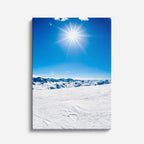cuadro canvas montañas y nieve montañas nevadas sol brillante azul vertical