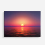 cuadro canvas mar y playa atardecer rojo mar tranquilo horizontal