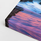 cuadro canvas mar y playa barca hielo atardecer dramático horizontal