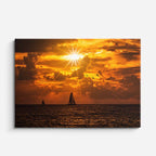 cuadro canvas mar y playa mar abierto atardecer barcos horizontal