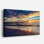cuadro canvas mar y playa playa atardecer olas suaves horizontal