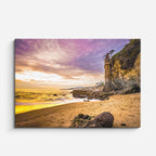 cuadro canvas mar y playa playa acantilado atardecer suave horizontal