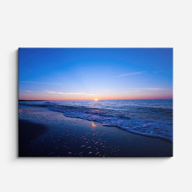 cuadro canvas mar y playa playa tropical atardecer azul horizontal