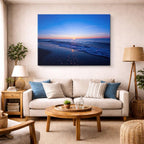 cuadro canvas mar y playa playa tropical atardecer azul horizontal