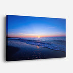 cuadro canvas mar y playa playa tropical atardecer azul horizontal