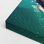 cuadro canvas mar y playa costa turquesa vista aérea horizontal