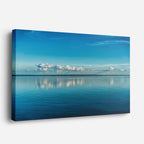 cuadro canvas mar y playa mar calmo cielo azul perfecto horizontal