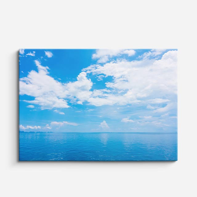 cuadro canvas mar y playa playa tropical cielo azul limpio horizontal