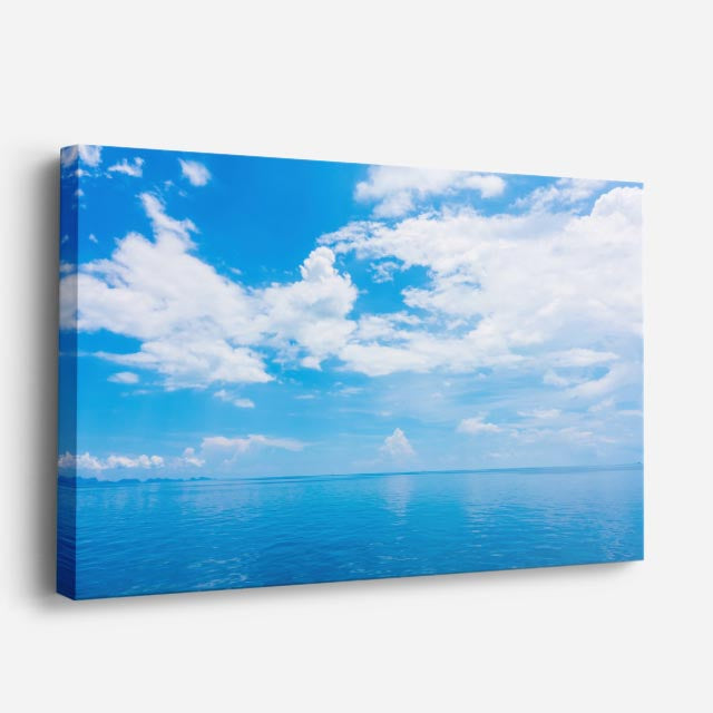 cuadro canvas mar y playa playa tropical cielo azul limpio horizontal