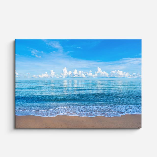 cuadro canvas mar y playa playa arena blanca olas suaves horizontal