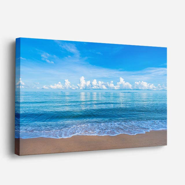 cuadro canvas mar y playa playa arena blanca olas suaves horizontal