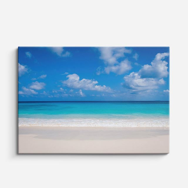 cuadro canvas mar y playa playa arena blanca cielo azul horizontal