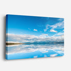 cuadro canvas mar y playa playa arena espejo cielo azul horizontal