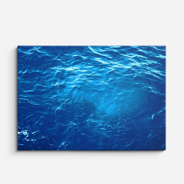 cuadro canvas mar y playa mar azul profundo textura horizontal