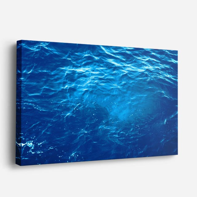 cuadro canvas mar y playa mar azul profundo textura horizontal