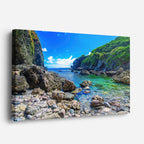 cuadro canvas mar y playa playa rocas tropicales turquesa horizontal