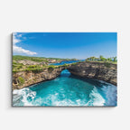 cuadro canvas mar y playa acantilado puente natural turquesa horizontal