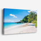 cuadro canvas mar y playa playa tropical arena blanca palmeras horizontal