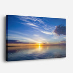 cuadro canvas mar y playa playa atardecer cielo dramático horizontal