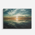 cuadro canvas mar y playa mar calmo atardecer suave horizontal