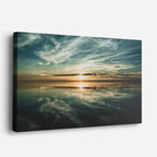 cuadro canvas mar y playa mar calmo atardecer suave horizontal