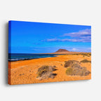 cuadro canvas mar y playa playa arena volcánica naranja horizontal