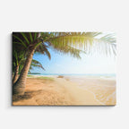 cuadro canvas mar y playa playa palmera hamaca tranquila horizontal