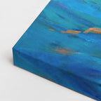 cuadro canvas mar y playa pintura bote atardecer naranja horizontal