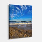 cuadro canvas mar y playa playa arena olas cielo azul vertical