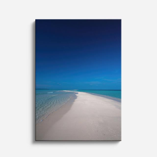 cuadro canvas mar y playa playa arena blanca mar azul vertical