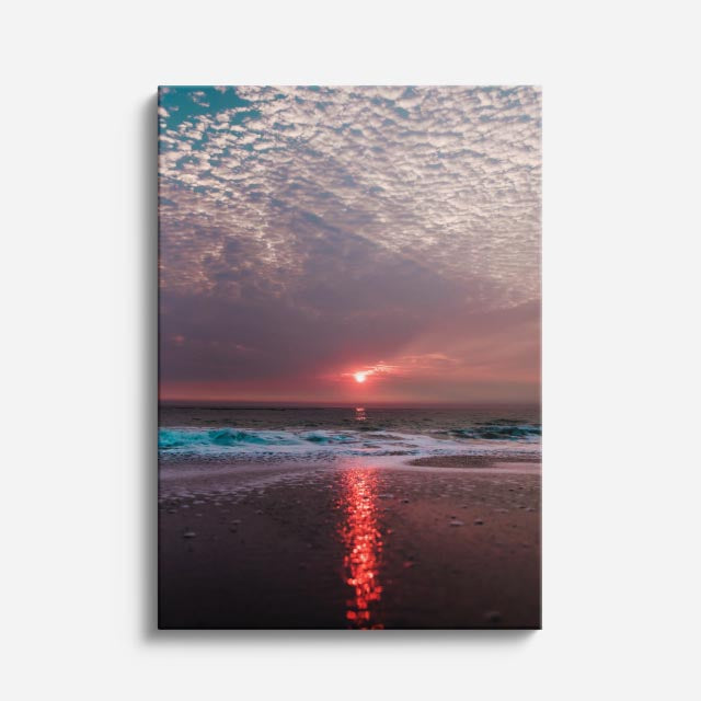 cuadro canvas mar y playa playa atardecer muelle suave vertical