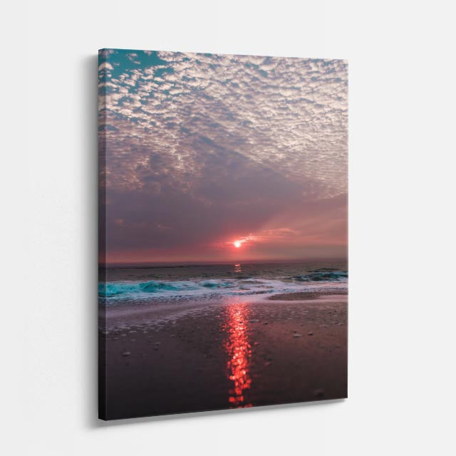 cuadro canvas mar y playa playa atardecer muelle suave vertical