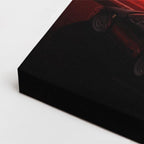 cuadro canvas paisajes digitales volcán rojo erupción dramática horizontal