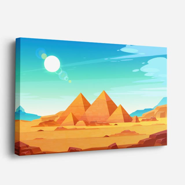 cuadro canvas paisajes digitales pirámides egipto desierto horizontal