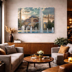 Cuadro canvas Hagia Sophia al Atardecer - Arquitectura Iconica Urbano y Arquitectura - Vista Lifestyle
