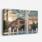 Cuadro canvas Hagia Sophia al Atardecer - Arquitectura Iconica Urbano y Arquitectura - Vista Perspectiva