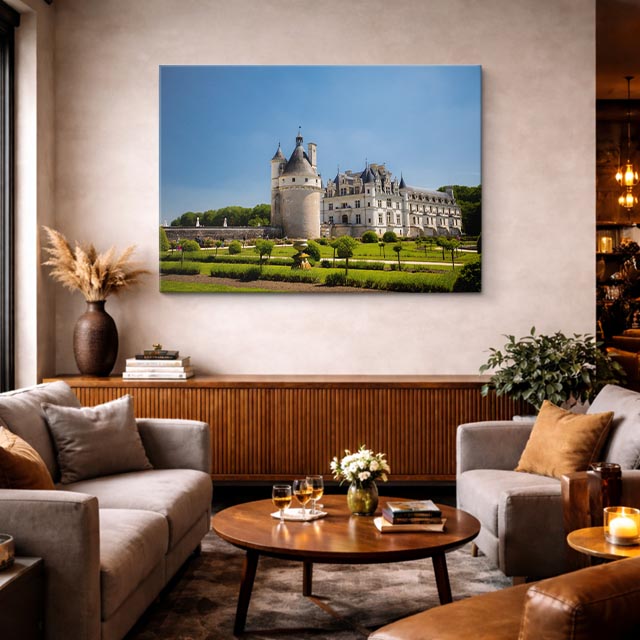 Cuadro canvas Castillo de Chenonceau Loire - Arquitectura Iconica Urbano y Arquitectura - Vista Lifestyle