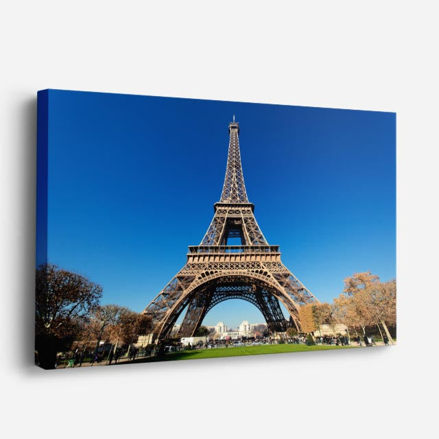 Cuadro canvas Torre Eiffel Cielo Azul - Arquitectura Iconica Urbano y Arquitectura - Vista Perspectiva