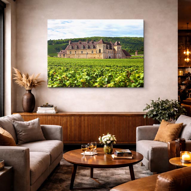 Cuadro canvas Castillo Medieval Vinedos - Arquitectura Iconica Urbano y Arquitectura - Vista Lifestyle