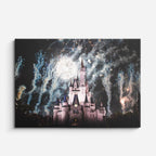 Cuadro canvas Castillo Disney Fuegos Artificiales - Arquitectura Iconica Urbano y Arquitectura - Vista Frente