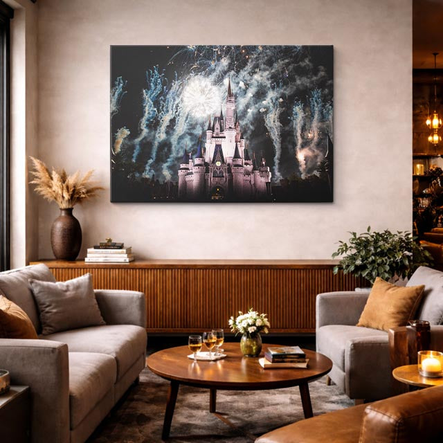 Cuadro canvas Castillo Disney Fuegos Artificiales - Arquitectura Iconica Urbano y Arquitectura - Vista Lifestyle