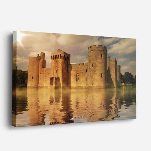 Cuadro canvas Castillo Bodiam Reflejado - Arquitectura Iconica Urbano y Arquitectura - Vista Perspectiva